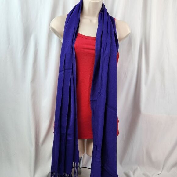 💜Vintage Purple Lightweight Pashmina Wrap/Shawl/Scarf - Picture 4 of 6